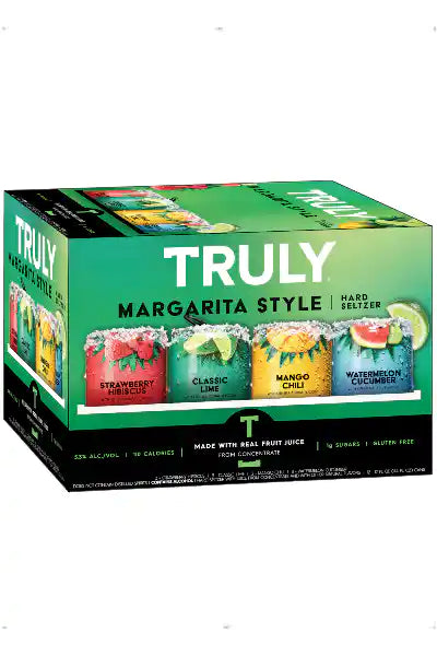 TRULY Hard Seltzer Margarita Style Variety Mix Pack, Spiked & Sparkling Water