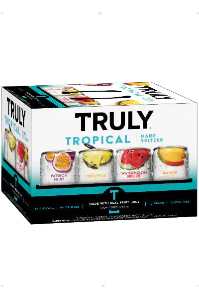 TRULY Hard Seltzer Tropical Variety Pack, Spiked & Sparkling Water